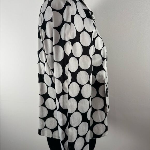 Vertigo Paris Black and White Geometric Cape blazer women’s medium - Picture 10 of 14